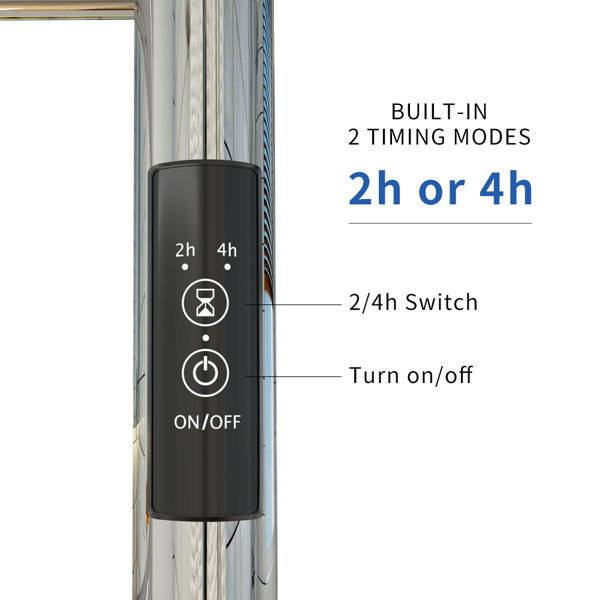 KWW Wall Mount Electric Towel Warmer with Shelf, Electric Stainless